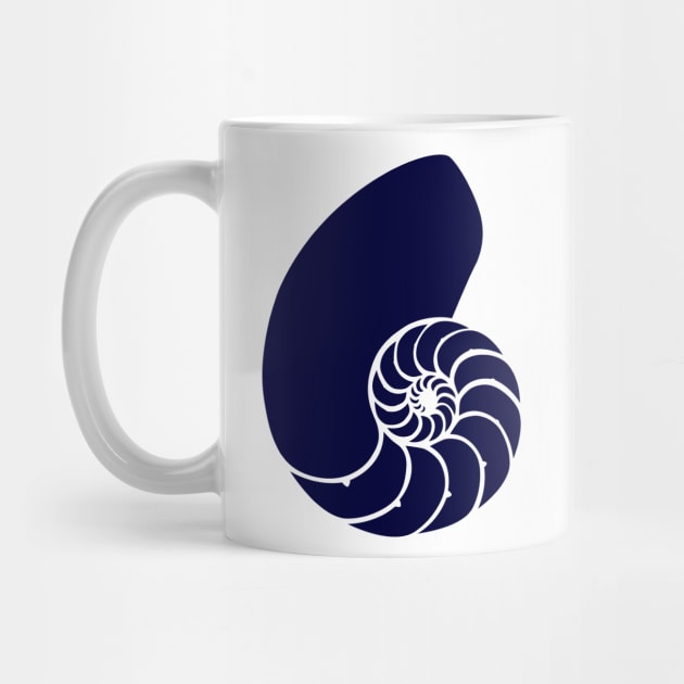 Ammonite Cephalopod Dark Fossil Design by Terra Fossil Merch